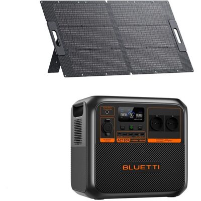 BLUETTI Kit Ac180p Con Pannello Solare 130w - 1440wh, Generatore Solare 2x1800w (2700w Max) BLUETTI Kit Ac180p Con Pannello Solare 130w - 1440wh, Generatore Solare 2x1800w (2700w Max)