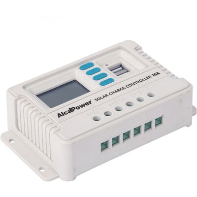 ALCAPOWER Regolatore Di Carica Pwm 10a 12v/24v Con Riconoscimento Automatico, Doppia Uscita Usb E Protezione Termica Per Impianti Fotovoltaici ALCAPOWER Regolatore Di Carica Pwm 10a 12v/24v Con Riconoscimento Automatico, Doppia Uscita Usb E Protezione Termica Per Impianti Fotovoltaici