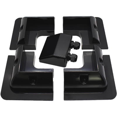 ALCAPOWER Kit 5pz Supporto Angolare Nero Abs Per Pannelli Solari Camper/barca: 4 Angolari + 1 Passacavo Ip68 M20 ALCAPOWER Kit 5pz Supporto Angolare Nero Abs Per Pannelli Solari Camper/barca: 4 Angolari + 1 Passacavo Ip68 M20