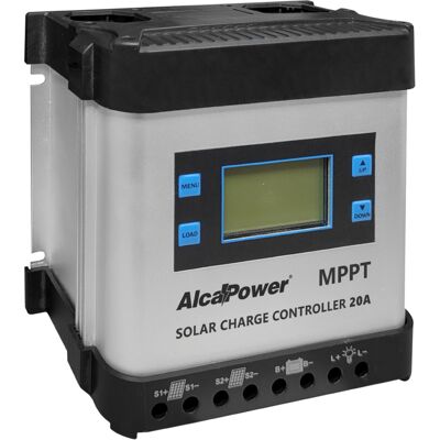 ALCAPOWER Regolatore Di Carica Solare Mppt 20a 12v/24v Con Display Lcd, Potenza Pannelli Fino A 480w, Efficienza 95%, Protezione Integrata Ip20 ALCAPOWER Regolatore Di Carica Solare Mppt 20a 12v/24v Con Display Lcd, Potenza Pannelli Fino A 480w, Efficienza 95%, Protezione Integrata Ip20