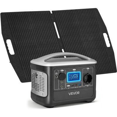 VEVOR Centrale Elettrica Portatile Con Pannello Solare Da 100 W, Kit Di Generatore Solare 600 W Batteria Backup Lifepo4 493 Wh Con 7 Porte Di Uscita Pannello Per Campeggio Viaggio Camper VEVOR Centrale Elettrica Portatile Con Pannello Solare Da 100 W, Kit Di Generatore Solare 600 W Batteria Backup Lifepo4 493 Wh Con 7 Porte Di Uscita Pannello Per Campeggio Viaggio Camper