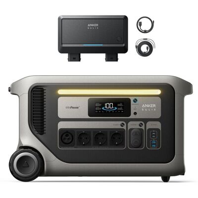 Anker Kit Solix F3000 Con Alternator Charger , Caricatore Dc Doppio 800w, 3072wh, Generatore Solare 4x3600w Anker Kit Solix F3000 Con Alternator Charger , Caricatore Dc Doppio 800w, 3072wh, Generatore Solare 4x3600w