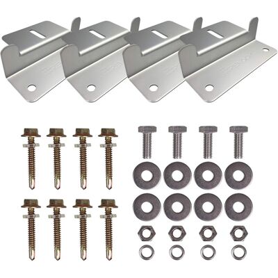 RENOGY - Supporti A Z Per Montaggio Pannelli Solari - Leggeri E Anticorrosione In Alluminio, Per Camper, Rimorchi, Barche, Yacht, Pareti E Installazioni Off-grid (set Da 4 Pezzi, Colore Grigio) RENOGY - Supporti A Z Per Montaggio Pannelli Solari - Leggeri E Anticorrosione In Alluminio, Per Camper, Rimorchi, Barche, Yacht, Pareti E Installazioni Off-grid (set Da 4 Pezzi, Colore Grigio)