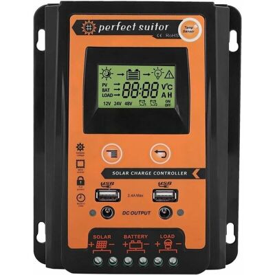OEM Regolatore Di Carica Solare Mptt 12v/24v, Doppia Porta Usb, Regolatore Di Batteria Per Pannelli Solari, Display Lcd, Regolatore Di Corrente Del Pannello 30a, Nero/arancione -crezuo OEM Regolatore Di Carica Solare Mptt 12v/24v, Doppia Porta Usb, Regolatore Di Batteria Per Pannelli Solari, Display Lcd, Regolatore Di Corrente Del Pannello 30a, Nero/arancione -crezuo