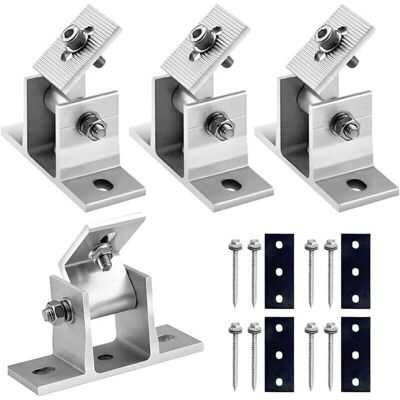 OEM Staffa Per Pannello Solare, Kit Di Montaggio Per Pannello Solare, Staffa Con Angolazione 15-30°, Staffa Fotovoltaica, Per Tetto Piano, Montaggio A Parete, Balcone, Camper, 4 Pezzi -crezuo OEM Staffa Per Pannello Solare, Kit Di Montaggio Per Pannello Solare, Staffa Con Angolazione 15-30°, Staffa Fotovoltaica, Per Tetto Piano, Montaggio A Parete, Balcone, Camper, 4 Pezzi -crezuo