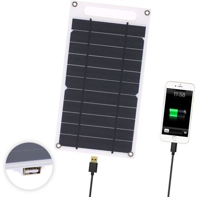 OEM Pannello Solare Portatile Usb Crezuo Da 7,8 W, 6 V, 1300 Ma Con Ventosa, Ideale Per Viaggi, Campeggio Ed Escursionismo.-crezuo OEM Pannello Solare Portatile Usb Crezuo Da 7,8 W, 6 V, 1300 Ma Con Ventosa, Ideale Per Viaggi, Campeggio Ed Escursionismo.-crezuo