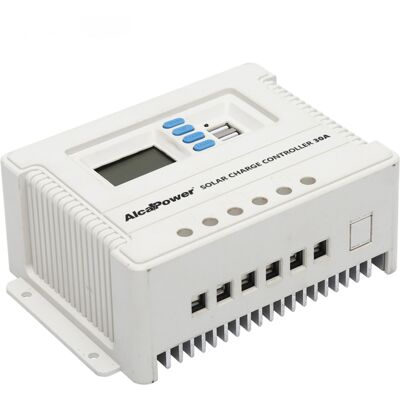 ALCAPOWER Regolatore Di Carica Solare Pwm 30a 12v 24v Riconoscimento Automatico Tensione E Doppia Uscita Usb Integrata Per Impianti Fotovoltaici ALCAPOWER Regolatore Di Carica Solare Pwm 30a 12v 24v Riconoscimento Automatico Tensione E Doppia Uscita Usb Integrata Per Impianti Fotovoltaici