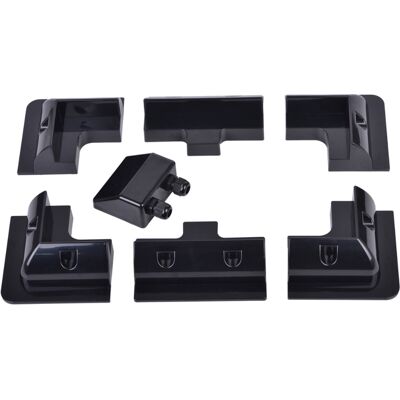 ALCAPOWER Kit 7pz Supporti Angolari Neri Abs Per Pannelli Solari Camper E Barca - Fissaggio Sicuro E Passacavo Ip68 ALCAPOWER Kit 7pz Supporti Angolari Neri Abs Per Pannelli Solari Camper E Barca - Fissaggio Sicuro E Passacavo Ip68