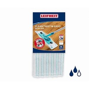 Leifheit - Clean Twist M Ergo Micro Duo 52123 Copertura Di Ricambio In Microfibra Per Moccio Piano, Pulisce Delicatamente E Assorbe Leifheit - Clean Twist M Ergo Micro Duo 52123 Copertura Di Ricambio In Microfibra Per Moccio Piano, Pulisce Delicatamente E Assorbe