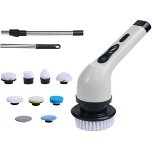 OEM Spazzola Elettrica Senza Fili Per La Pulizia, Spazzola Senza Fili Con 7 Testine Sostituibili, Mocio Elettrico Con Manico Regolabile Per Bagno, Cucina, Auto (bianco), OEM Spazzola Elettrica Senza Fili Per La Pulizia, Spazzola Senza Fili Con 7 Testine Sostituibili, Mocio Elettrico Con Manico Regolabile Per Bagno, Cucina, Auto (bianco),