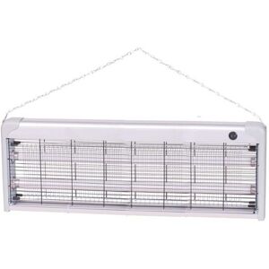 TRADE SHOP TRAESIO - Trade Shop - Zanzariera Elettrica Slim Anti Zanzare Mosche 2 Lampade Uv Led 40w 65 x 26 x 6cm