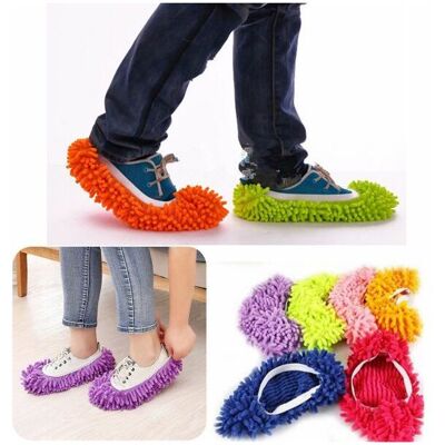MARCA 2 Pantofole Mop Pulisci Casa Pavimento In Microfibra Copriscarpa Cattura Polvere MARCA 2 Pantofole Mop Pulisci Casa Pavimento In Microfibra Copriscarpa Cattura Polvere