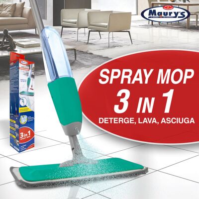 MAURY'S - Spray Mop Vaporizzatore 600ml Panno In Microfibra Per Tutte Superfici MAURY'S - Spray Mop Vaporizzatore 600ml Panno In Microfibra Per Tutte Superfici