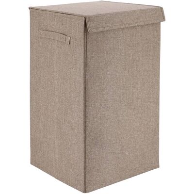 TENDANCE Cesto Portabiancheria Pieghevole In Tessuto Poliestere Mdf - Taupe - TENDANCE Cesto Portabiancheria Pieghevole In Tessuto Poliestere Mdf - Taupe -
