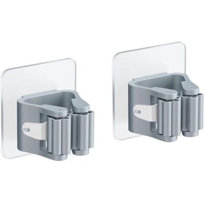 XISRENS Porta Scopa Da Parete In 2 Pezzi, Porta Scopa Da Parete, Porta Mocio Autoadesivo, Adatto Per Cucina, Bagno, Giardino XISRENS Porta Scopa Da Parete In 2 Pezzi, Porta Scopa Da Parete, Porta Mocio Autoadesivo, Adatto Per Cucina, Bagno, Giardino