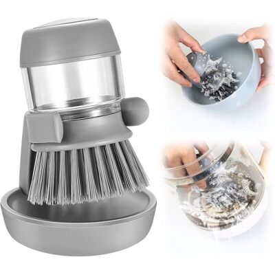 OEM Spazzola Per Piatti Con Dispenser Di Sapone E Supporto, Dispenser Di Sapone Ricaricabile, Spazzola Per La Pulizia Di Pentole E Padelle, Spazzola Per Piatti Da Cucina Con Supporto - Crezuo OEM Spazzola Per Piatti Con Dispenser Di Sapone E Supporto, Dispenser Di Sapone Ricaricabile, Spazzola Per La Pulizia Di Pentole E Padelle, Spazzola Per Piatti Da Cucina Con Supporto - Crezuo