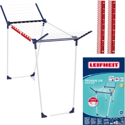 Leifheit - Asciugatura - Stendibiancheria Pegasus 150 Solid Slim 81570 Leifheit - Asciugatura - Stendibiancheria Pegasus 150 Solid Slim 81570