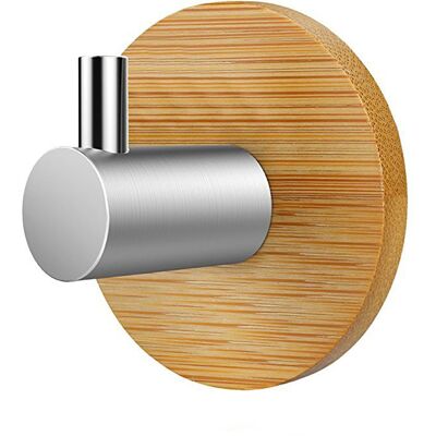 Zone Ganci Per Asciugamani In Bambù, 1 Pezzo, In Acciaio Inox, Con Forte Ventosa, Per Bagno E Cucina, Decorativi, Portachiavi, Cappelli, Borse, Vestiti, Paletta, 1 Gancio Zone Ganci Per Asciugamani In Bambù, 1 Pezzo, In Acciaio Inox, Con Forte Ventosa, Per Bagno E Cucina, Decorativi, Portachiavi, Cappelli, Borse, Vestiti, Paletta, 1 Gancio
