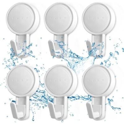 OEM Set Di 6 Ganci A Ventosa Potenti Da 5 Kg, Ganci A Ventosa Per Bagno Senza Foratura, Ganci Da Parete Riutilizzabili, Porta Asciugamani Da Bagno, Gancio Porta Asciugamani Da Cucina -crezuo OEM Set Di 6 Ganci A Ventosa Potenti Da 5 Kg, Ganci A Ventosa Per Bagno Senza Foratura, Ganci Da Parete Riutilizzabili, Porta Asciugamani Da Bagno, Gancio Porta Asciugamani Da Cucina -crezuo