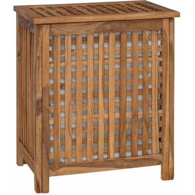 VIDAXL Cesto Per Lavanderia Naturale Legno Di Teak Solido VIDAXL Cesto Per Lavanderia Naturale Legno Di Teak Solido