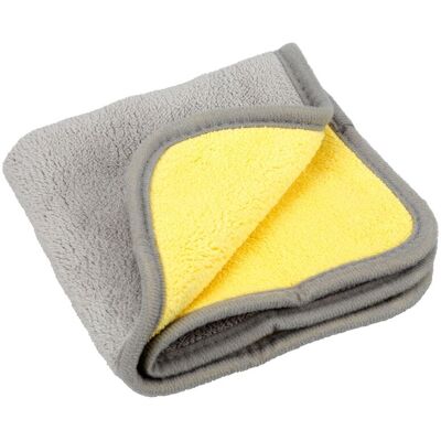 LAMPA Premium Quality, Panno In Microfibra Double-face - 30x30 Cm - Grigio/giallo LAMPA Premium Quality, Panno In Microfibra Double-face - 30x30 Cm - Grigio/giallo