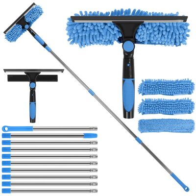 OEM Tergivetro Da 4,5 M Con Manico Telescopico, Kit Professionale Per La Pulizia Dei Vetri 3 In 1 Con Tergivetro In Silicone E Spazzola In Microfibra Per Finestrini Alti Dell'auto (blu) OEM Tergivetro Da 4,5 M Con Manico Telescopico, Kit Professionale Per La Pulizia Dei Vetri 3 In 1 Con Tergivetro In Silicone E Spazzola In Microfibra Per Finestrini Alti Dell'auto (blu)