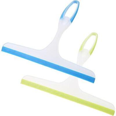 KEEMOTE 2 Tergivetri In Silicone Per Doccia, 24 X 21 Cm, Per Vetro, Finestre, Auto, Resistenti E Infrangibili, Verde + Blu KEEMOTE 2 Tergivetri In Silicone Per Doccia, 24 X 21 Cm, Per Vetro, Finestre, Auto, Resistenti E Infrangibili, Verde + Blu
