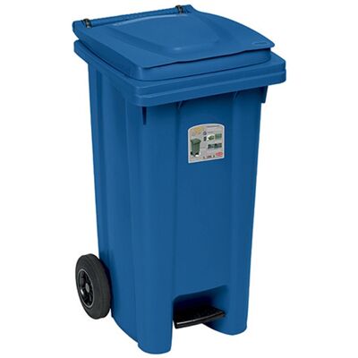 BIGHOUSE IT Bidone Spazzatura 120 Litri Blu Con Pedale Coperchio Ruote E Fermasacco Esterno O Interno Per La Raccolta Differenziata Immondizia Pattumiera Facile Da Pulire BIGHOUSE IT Bidone Spazzatura 120 Litri Blu Con Pedale Coperchio Ruote E Fermasacco Esterno O Interno Per La Raccolta Differenziata Immondizia Pattumiera Facile Da Pulire