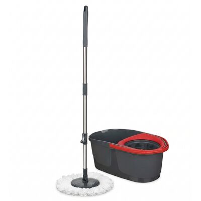 COSE DA CASA Mocio Lavapavimenti Rotante A 360° Mop Microfibra Secchio Nero 13 Litri Lava Strizza Con Una Mano Pulizia Perfetta Senza Fatica Roto-mop COSE DA CASA Mocio Lavapavimenti Rotante A 360° Mop Microfibra Secchio Nero 13 Litri Lava Strizza Con Una Mano Pulizia Perfetta Senza Fatica Roto-mop