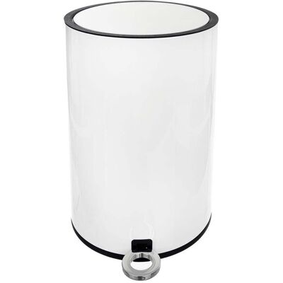 Secchio per rifiuti in metallo bianco Orion 6L con pedale - Cestino Secchio per rifiuti in metallo bianco Orion 6L con pedale - Cestino