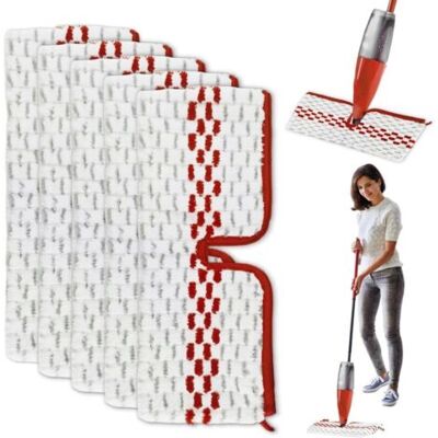 FOCTRO 5 Pezzi Per Kit Di Ricarica Vileda Spray-mopp In Microfibra, 2-in-1 Riutilizzabili Per Ricarica Vileda 1-2 Spray Max Mopp, Compatibili Con Tutti I Tipi Di Pavimento FOCTRO 5 Pezzi Per Kit Di Ricarica Vileda Spray-mopp In Microfibra, 2-in-1 Riutilizzabili Per Ricarica Vileda 1-2 Spray Max Mopp, Compatibili Con Tutti I Tipi Di Pavimento