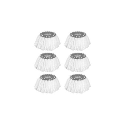 OEM 6 Testine Per Mocio In Microfibra, Testine Rotonde Di Ricambio Girevoli A 360°, Testine Rotonde Universali Con Frange Per Mocio Rotante Standard - Crezuo OEM 6 Testine Per Mocio In Microfibra, Testine Rotonde Di Ricambio Girevoli A 360°, Testine Rotonde Universali Con Frange Per Mocio Rotante Standard - Crezuo