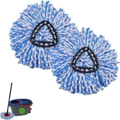 BARES Confezione Da 2 Ricariche Easywring Rinseclean In Microfibra Per Mocio O-ceder (sistema A 2 Serbatoi), Testine Di Ricambio Per Mocio In Microfibra, Blu BARES Confezione Da 2 Ricariche Easywring Rinseclean In Microfibra Per Mocio O-ceder (sistema A 2 Serbatoi), Testine Di Ricambio Per Mocio In Microfibra, Blu