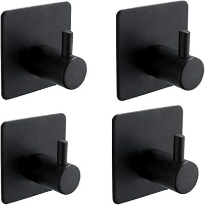 ENLENK Set Di 4 Ganci Adesivi 3m. Ganci Da Parete Per Il Bagno. Ganci Per Asciugamani Da Cucina. Ganci Autoadesivi In Acciaio Inox. Nero ENLENK Set Di 4 Ganci Adesivi 3m. Ganci Da Parete Per Il Bagno. Ganci Per Asciugamani Da Cucina. Ganci Autoadesivi In Acciaio Inox. Nero