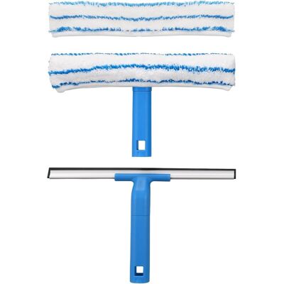 JALLERIA Tergivetro Professionale (30 Cm), Pulitore Per Vetri Con Tergivetro In Silicone E Spazzola In Microfibra, Kit Per La Pulizia Di Vetri Di Bagno, Doccia, Auto E Finestre. JALLERIA Tergivetro Professionale (30 Cm), Pulitore Per Vetri Con Tergivetro In Silicone E Spazzola In Microfibra, Kit Per La Pulizia Di Vetri Di Bagno, Doccia, Auto E Finestre.