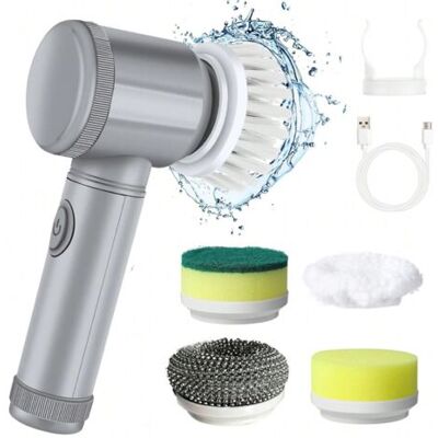 WUIPEO Spazzola Elettrica Portatile Multifunzionale Radiocomandata Per La Pulizia, Spazzola Da Cucina, Spazzola Per Piatti, Spazzola Da Bagno, Spazzola Per Lavandino, Spazzola Per Piastrelle, Strumento Elett WUIPEO Spazzola Elettrica Portatile Multifunzionale Radiocomandata Per La Pulizia, Spazzola Da Cucina, Spazzola Per Piatti, Spazzola Da Bagno, Spazzola Per Lavandino, Spazzola Per Piastrelle, Strumento Elett