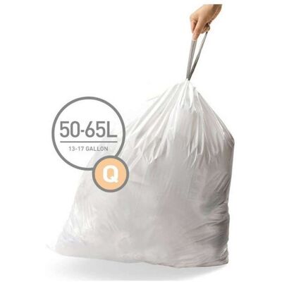 Simplehuman - Sacchetti Per Pattumiera 50-65 L, Tipo Q, 60 Pz Cw0264 Simplehuman - Sacchetti Per Pattumiera 50-65 L, Tipo Q, 60 Pz Cw0264