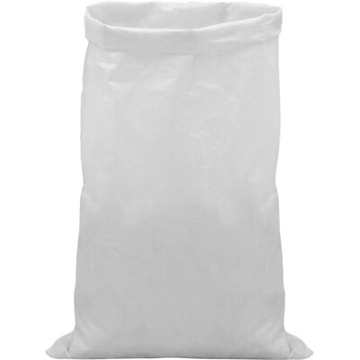 VIDAXL Sacchi Intrecciati 10 Pcs Bianco 60 X 110 Cm Pp VIDAXL Sacchi Intrecciati 10 Pcs Bianco 60 X 110 Cm Pp