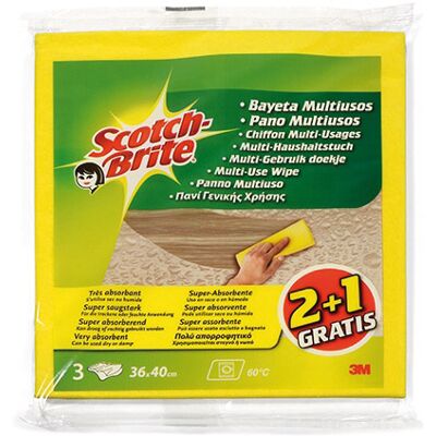 Panno Multiuso Giallo Scotch Brite 3M - Pulizia Panno Multiuso Giallo Scotch Brite 3M - Pulizia