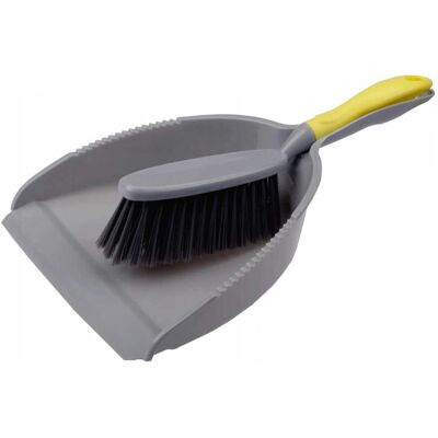 OEM Scopa Con Paletta E Manico In Gomma, Colore Giallo Amarillo OEM Scopa Con Paletta E Manico In Gomma, Colore Giallo Amarillo