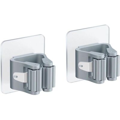 KEEMOTE Set Di 2 Supporti Da Parete Per Scopa E Mocio Con Retro Autoadesivo. Adatti Per Cucina, Bagno E Giardino. KEEMOTE Set Di 2 Supporti Da Parete Per Scopa E Mocio Con Retro Autoadesivo. Adatti Per Cucina, Bagno E Giardino.