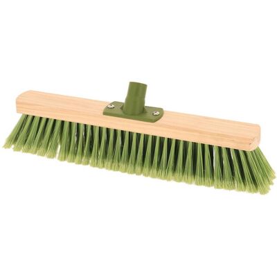 TENDANCE Testa Di Scopa Per Esterni 44 Cm Con Telaio In Pino Grezzo Presa Inclinata - Verde - TENDANCE Testa Di Scopa Per Esterni 44 Cm Con Telaio In Pino Grezzo Presa Inclinata - Verde -