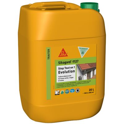 SIKA gard-1127 - Detergente E Disincrostante Da 20 Litri Per Macchie Verdi, Rosse E Nere SIKA gard-1127 - Detergente E Disincrostante Da 20 Litri Per Macchie Verdi, Rosse E Nere