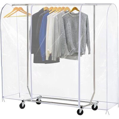 OEM Telo Protettivo Trasparente Per Stendino, Impermeabile E Antipolvere Con 2 Cerniere Resistenti/protezione Impermeabile Per Abiti (l: 180x51x152 Cm) OEM Telo Protettivo Trasparente Per Stendino, Impermeabile E Antipolvere Con 2 Cerniere Resistenti/protezione Impermeabile Per Abiti (l: 180x51x152 Cm)
