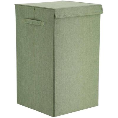 TENDANCE Cesto Portabiancheria Pieghevole In Tessuto Poliestere Mdf - Verde - TENDANCE Cesto Portabiancheria Pieghevole In Tessuto Poliestere Mdf - Verde -
