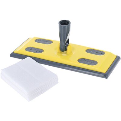 TENDANCE Scopa Piatta Con 10 Panni Per Spolverare - Grigio Curry - TENDANCE Scopa Piatta Con 10 Panni Per Spolverare - Grigio Curry -