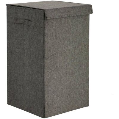 TENDANCE Cesto Portabiancheria Pieghevole In Tessuto Poliestere Mdf - Grigio - TENDANCE Cesto Portabiancheria Pieghevole In Tessuto Poliestere Mdf - Grigio -