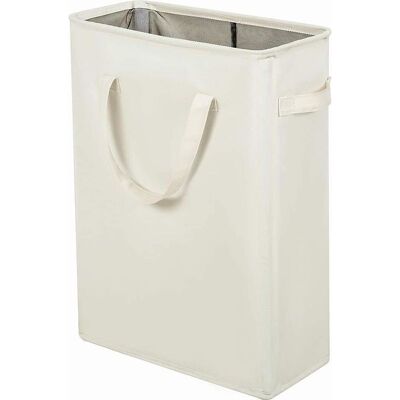 TAPWORKS Cesto Pieghevole - Cestino Di Lavanderia - Cestini Di Immagazzinaggio Pieghevole - Da 45 Litri - Bianco - Tessuto Oxford TAPWORKS Cesto Pieghevole - Cestino Di Lavanderia - Cestini Di Immagazzinaggio Pieghevole - Da 45 Litri - Bianco - Tessuto Oxford