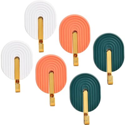 DPZO Set Di 6 Ganci Adesivi Da Parete, Ganci Per Asciugamani Da Bagno, Ganci Per Asciugamani Da Cucina. Portasciugamani Autoadesivi Impermeabili Da Parete Per Cucina, Soggiorno, Ufficio. DPZO Set Di 6 Ganci Adesivi Da Parete, Ganci Per Asciugamani Da Bagno, Ganci Per Asciugamani Da Cucina. Portasciugamani Autoadesivi Impermeabili Da Parete Per Cucina, Soggiorno, Ufficio.