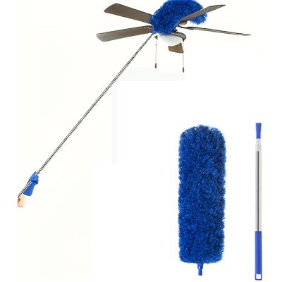 FULEADTURE Spazzola Per La Pulizia Delle Grondaie, Strumento Per Il Tetto Con Manico Telescopico 250 Cm, Strumento Di Pulizia Di Sicurezza, Spolverino, Blu FULEADTURE Spazzola Per La Pulizia Delle Grondaie, Strumento Per Il Tetto Con Manico Telescopico 250 Cm, Strumento Di Pulizia Di Sicurezza, Spolverino, Blu